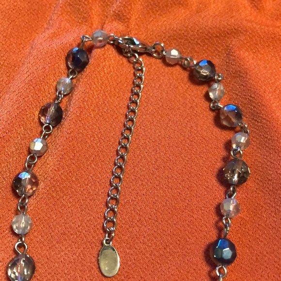 Cookie lee fashion necklace gray iridescent stones - Picture 4 of 4